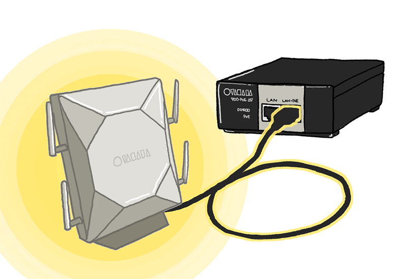 信号と電源をLANケーブル1本で！便利なPoE技術 イーサネットを利用した便利な技術のひとつ、PoEについてご紹介します。