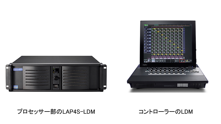 写真4 ルーティングマトリックスの「HYFAX LDM1」。プロセッサー部の「LAP4S-LDM」とコントローラーの「LDM」で構成されている