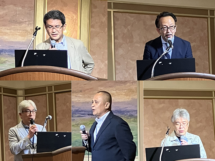 当社役員と社員による報告と発表